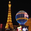 Paris Las Vegas Eiffel Towerの夜間撮影画像